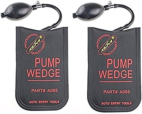 Landuoer 2 PCS Klom Professional Pump Air Wedge Alignment Tool Inflatable Shim Improvement Power Hand Pry Bars Black Small
