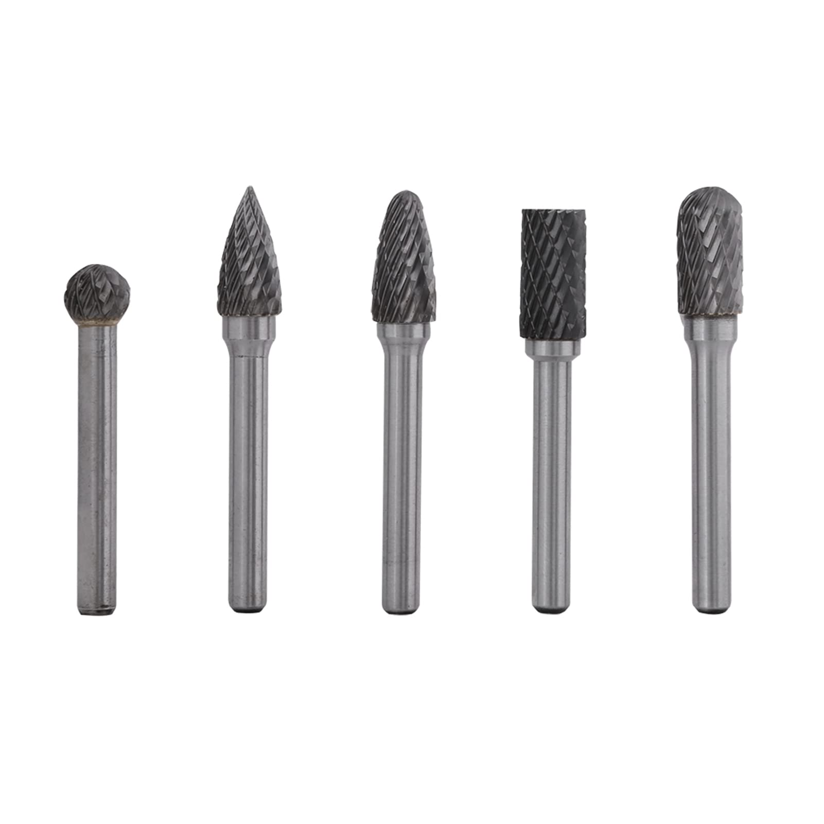 5pcs Tungsten Carbide Rotary Burr Kit Head 10 mm Steel Grinding Files Rotary Bits Rotary Tool