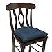 Klear Vu Gripper Overstuffed Universal Non-Slip Dining Chair Cushions for Kitchen Decor or Office Use, U-Shaped Skid-Proof Seat Pad, 15x15 Inches, 2 Count (Pack of 1), Solid Indigo Blue