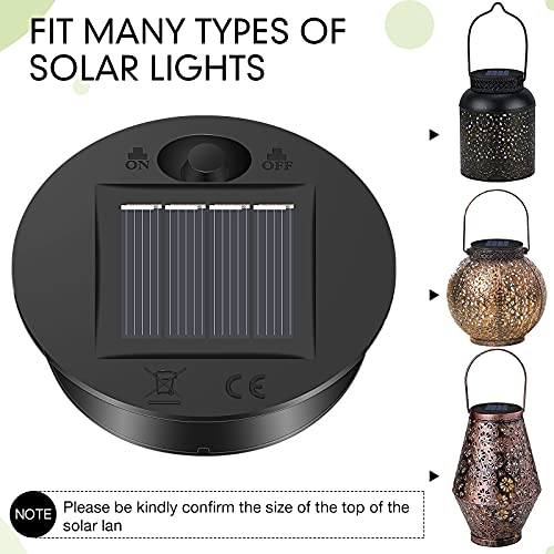 TOODOO 6 Pieces Solar Lights Replacement Top 7 Lumens Solar Lantern