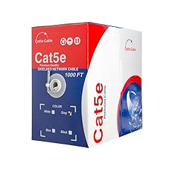 1000ft Cat5e Solid 24AWG Shielded Cable FTP Cat5