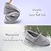 ULTRAIDEAS Women's Comfy Memory Foam Cotton Knit Slippers, Ladies' Plush Terry Lining Loafer Lightweight House Shoes with Indoor Outdoor Anti-Skid Rubber Sole (M /7-8 B(M) US, Light Gray)