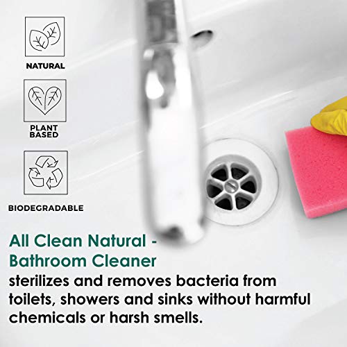 image for Fladora Naturally Clean Bathroom Cleaner, 17 oz, Disinfects, Shines & 