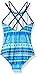 Kanu Surf Girls' Jasmine Beach Sport Halter One Piece Swimsuit, Mahina Blue, 8