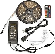 Radiance Color-Changing Light Strip Kit with Wireless Remote, 16 ft, Power Adaptor & Controller Box Incl