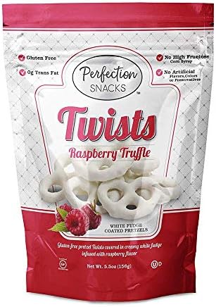 Perfection Snacks Gluten Free Covered Pretzels (Raspberry Truffle, 6 count / 5.5oz)