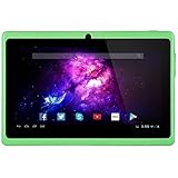 Alldaymall 7'' Tablet Android 4.4 Quad Core HD 1024x600, Dual Camera Bluetooth Wi-Fi, 8GB 3D Game Supported - Green (Third Generation)