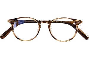 EAREADA Vintage Round Glasses Clear Lens Thick Round Rim Acetate Eyeglasses For Men…