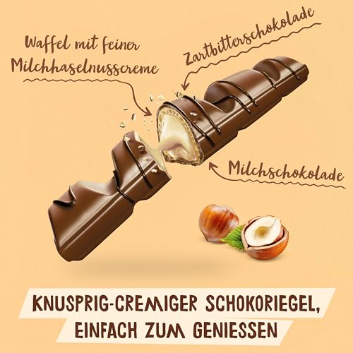 kinder bueno Big Pack – Schokoriegel mit knuspriger Waffel, feiner Milch-Haselnuss-Cremeund zarter Vollmilchschokolade – 1 Großpackung mit 10 einzeln verpackten Riegeln (10 x 21,5 g) thumbnail 3