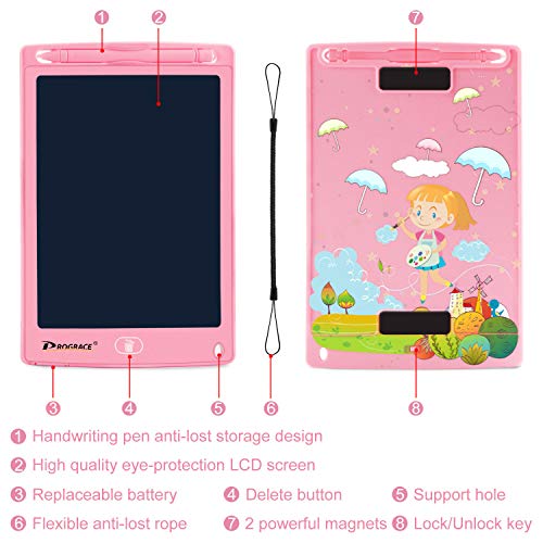 image for PROGRACE LCD Writing Tablet for Kids Learning Writing Board Magnetic E