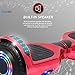 DOC Electric Hoverboard Self-Balancing Hoover Board with Built in Speaker LED Lights Wheels UL2272 Certified (Chrome Rose)
