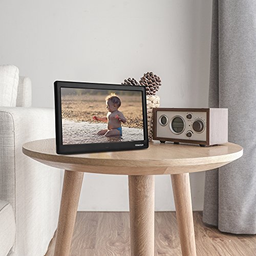 TENKER [Update Version] 10-inch HD Digital Photo Frame with Auto-Rotate/Calendar/Clock Function, MP3/Photo/Video Player with Remote Control - Thumbnail 6