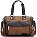 Zebella Men Canvas Leather Travel Duffel Tote Sports Shoulder Bag