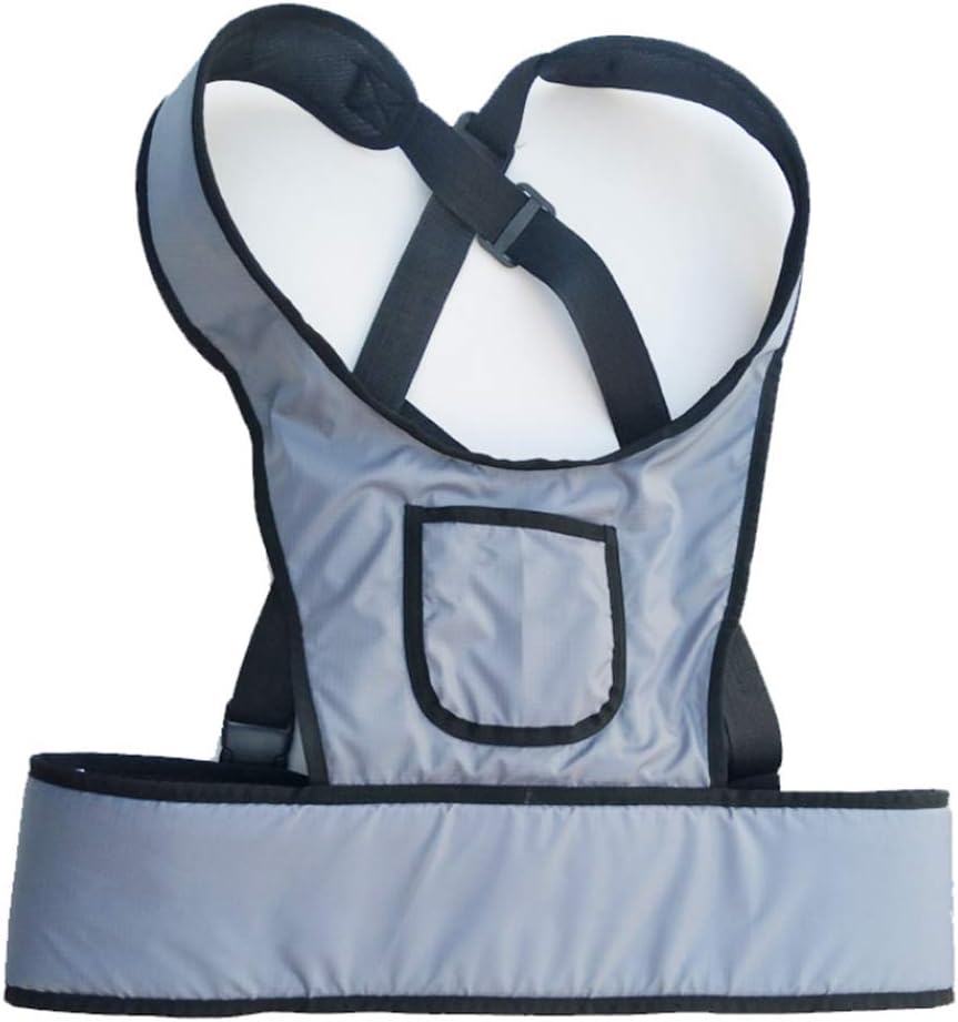 Wheelchair Restraint Vest,Wheelchair Positioning Belt and Restraint Vest Prevent Patient Forward Sliding (Grey)