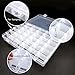 KLOUD City Jewelry Box Organizers with Adjustable Dividers for Beads and Earrings Storage(3Pcs Clear Plastic) …
