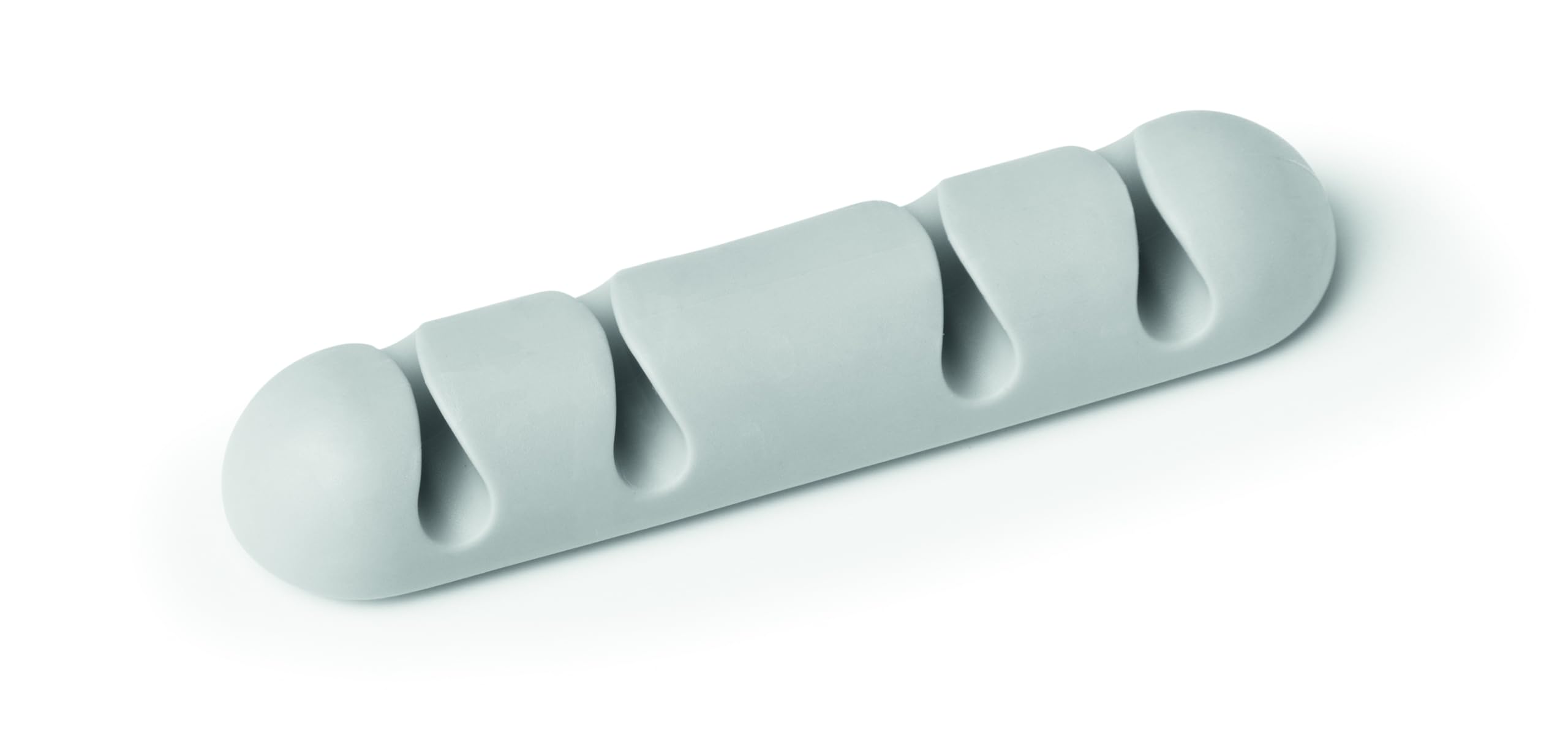 Durable CAVOLINE Cable Management Cable Clips | Pack of 2 Grey Self-Adhesive Clips for 4 Cables | Ideal for Quick and Easy Wire Management | Extreme for Holding USB Charging Cables, etc.