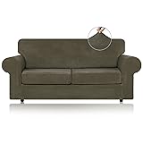 WEERRW Velvet Couch Covers for 2 Cushion Couch Sofa