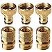 GORILLA EASY CONNECT Garden Hose Quick Connect Fittings. &frac34; Inch GHT Solid Brass. 3 Sets of Male & Female Connectors. primary