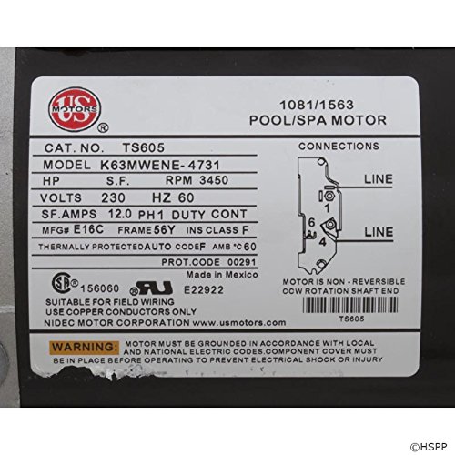 Waterway 3711621-13 4HP 230V 1-Speed 56 Frame Executive Pump