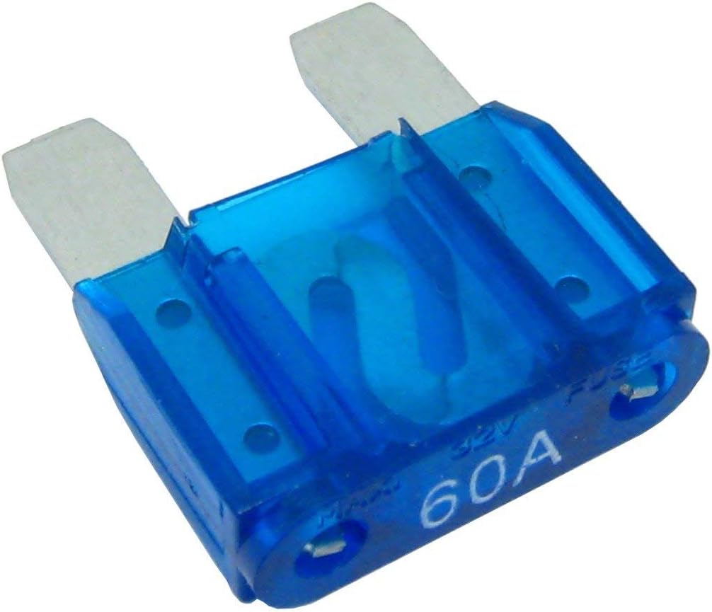 All Trade Direct 2 X 60 Amp Maxi Blade Fuse Car Van Truck Fuses Tractor, Blue