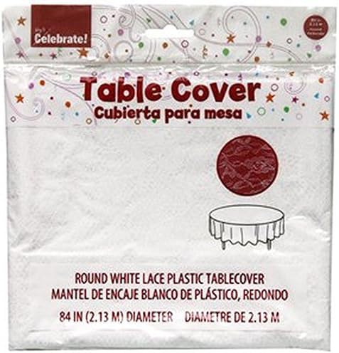 Unique Round Tablecover, White Lace-Way to Celebrate-69433