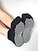 RATIVE Anti Slip Non Skid Barre Yoga Pilates Hospital Ankle Socks with grips for Adults Men Women (Medium, 3-pairs/black)