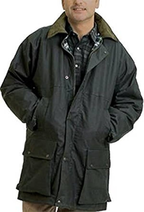 Countrywear New Mens Waxed Cotton Padded Quilted Jacket Branded Coat
