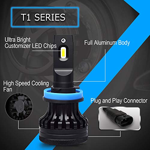 JDM ASTAR T1 H11 H8 H16 All-in-One Upgrade Vision White LED Headlight Bulbs/Fog Light Bulbs