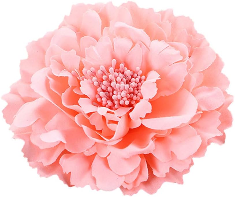 Malltop Shawn 15 colors Flower Peony Hair Clips Wedding Bridal Bridesmaid Prom Festival Hairpin Brooch Party Beach for girl women (synanthrin)