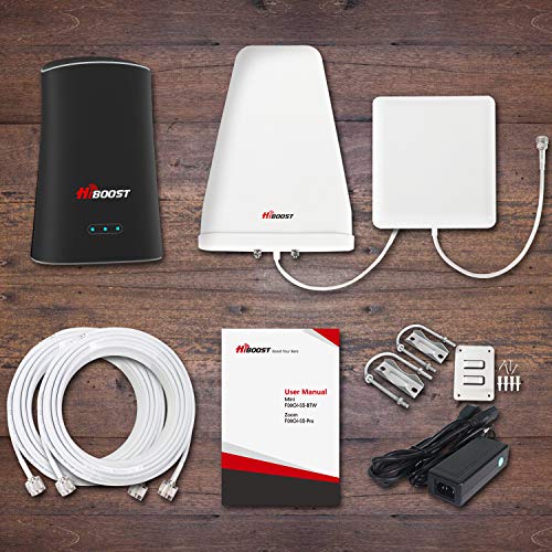 HiBoost Cell Signal Booster for Home and Office Signal Extender Cellular Booster Signal Amplifier Supports up to 3,000 SQ. FT Compatible with AT&T, T-Mobile, Verizon, Sprint, and US Cellular