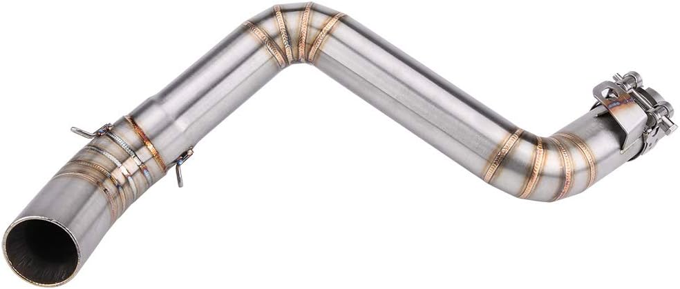 Cuque Full Exhaust System Vent Middle Pipe Link Connect Stainless Steel Slip On Middle Link Pipe Tube for Duke 390 2013 2014 2015 2016