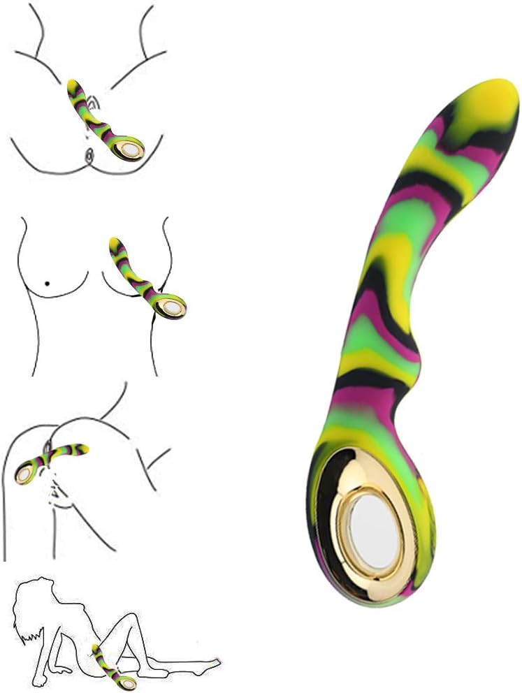 Cli^torial Stimulation Toy for Women Handheld Silicone Waterproof Massage Stick, Silent Rechargeable Rainbow Camouflage Massage Magic Wand Camouflage By WUBGER