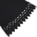 Our Precious Women's Casual Long Sleeve Lace Hem A-Line Shirt Dress Tunic Tops Black 2L