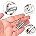 30 Sets Key Fob Hardware 1.25 Inch Key Fob Keychain Wristlet with Split Ring for Lanyard and Craft