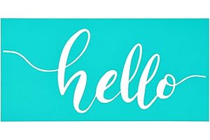YeulionCraft Self-Adhesive Silk Screen Printing Stencil Letters Phrase Pattern Reusable Sign Stencils for Painting on Wood Making DIY Decoration, Hello