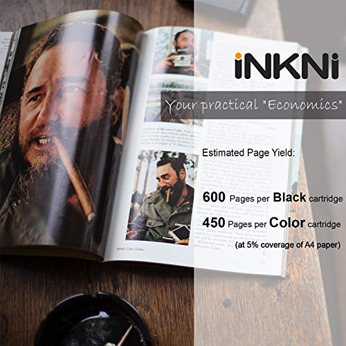 INKNI Remanufactured Ink Cartridge Replacement for HP 60XL 60 XL CC641W CC643W for PhotoSmart C4780 C4795 C4680 Envy 100 110 114 120 Deskjet F4480 F4280 F4580 D2680 D1660 (Black, Tri-Color, 2-Pack)
