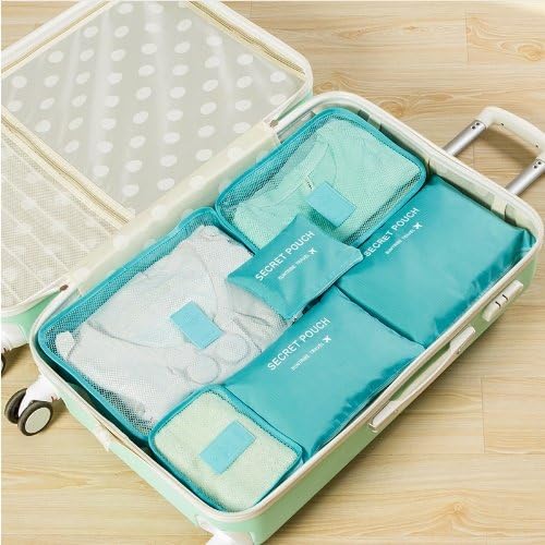 6pcs In One Set travel Bag Cosmetic Toiletry Makeup Bags And Cases Kosmetiktasche Organisateur De Sac A Main Organizador Bolso