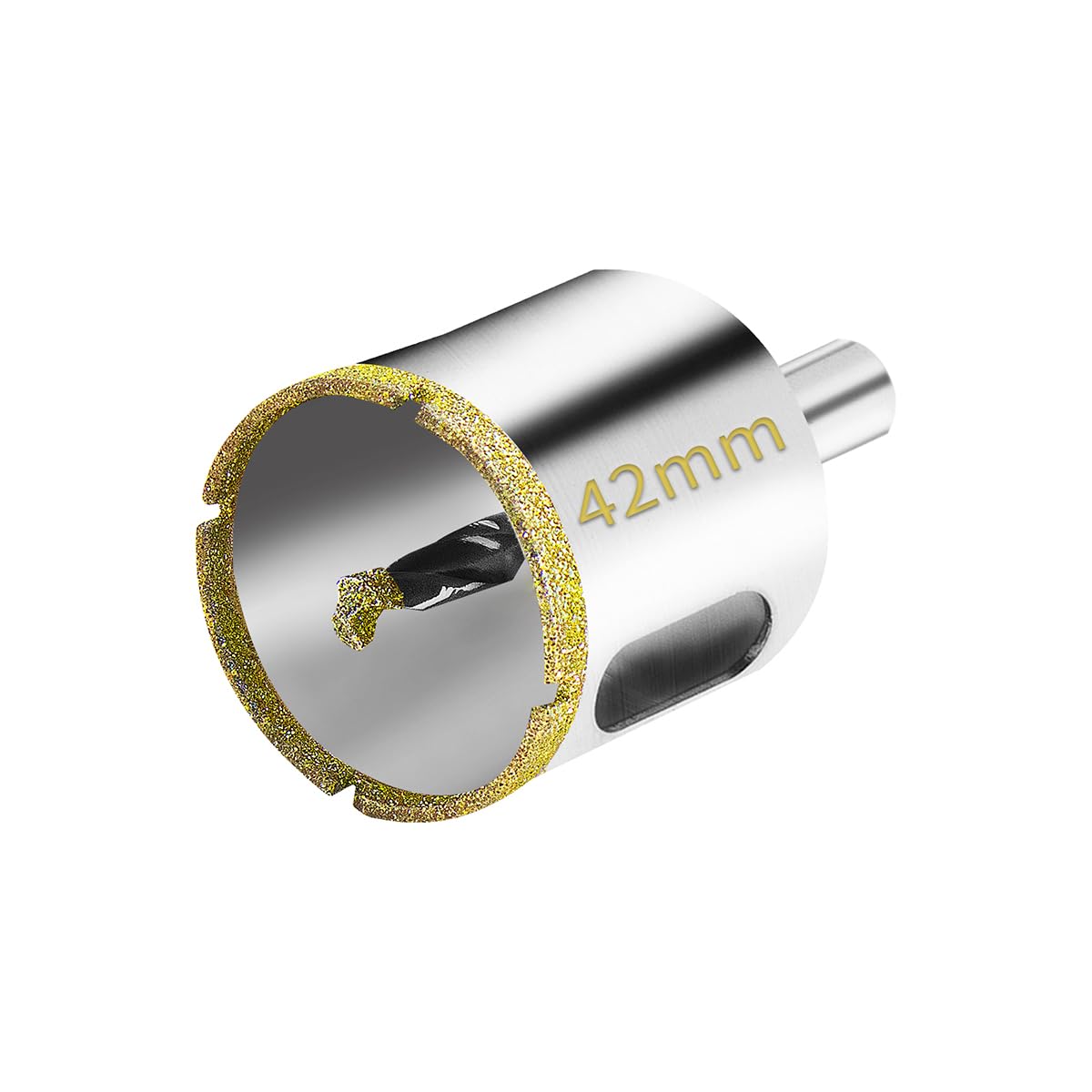 Meccion Diamond Hole Saw with Pilot Center Drill Bit 42mm Diamond Core Hole Cutter for Tile, Porcelain, Glass, Marble, Ceramic — image 1