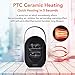 Portable Electric Heater, Small Space Heater, Electric Personal Heaters, Oscillating Ceramic Space Heater with 1200W/600W Heating Modes, 3 Time Setting Tip-Over and Overheat Protection for Home