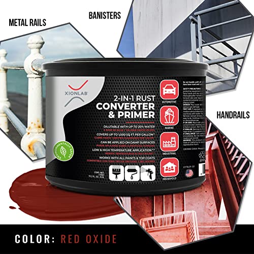 XIONLAB 2 in 1 Rust Converter & Metal Primer Covers Up to 4X More