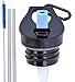 The Coldest Water Insulated Standard Mouth Size 2.0 - Hydro Sports Straw Cap Flip Top Lid - Multi-Compatible with Standard Flask Mouth Size Stainless Steel Water Bottles