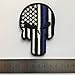 SpaceAuto 3D Embroidered Head Shape American Flag Skull Military Army Tactical Morale Badge Patch 2.56