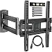 PERLESMITH TV Wall Mount Bracket Full Motion Single Articulating Arm for Most 32-55 Inch LED, LCD, OLED, Flat Screen, Plasma TVs with Tilt, Swivel and Rotation up to 77lbs VESA 400x400mm primary