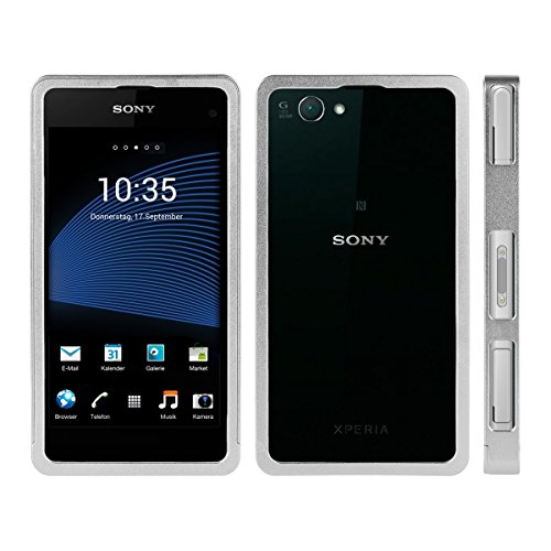 kwmobile This metal bumper for the Sony Xperia Z1 Compact from machined aluminium in Silver offers extremely tough protection.