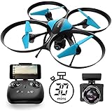 U49W Drone with Camera Live Video - Altitude Hold Headless Mode 15-Min. Flight Wi-Fi FPV Quadcopter