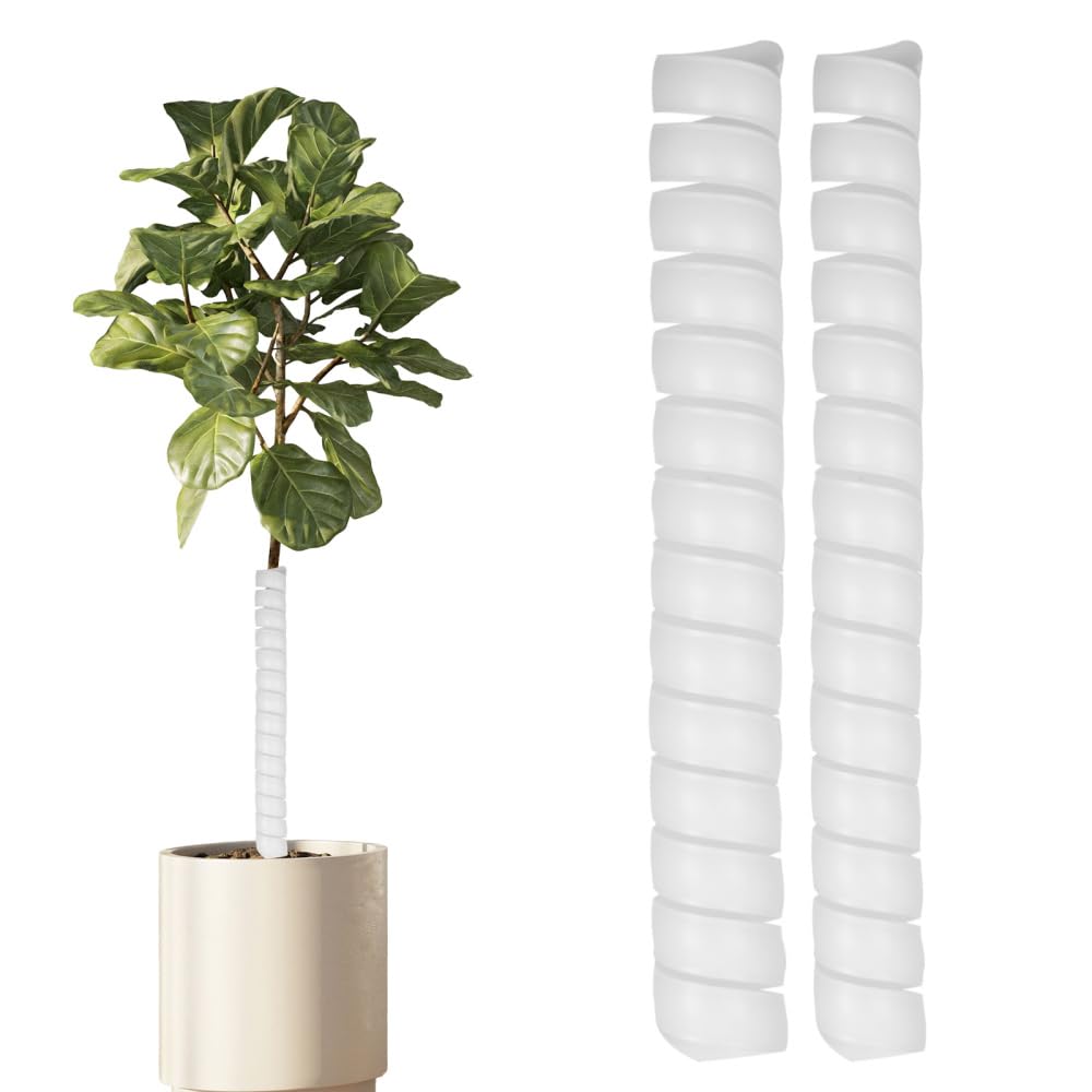 Tree Trunk Protector, 2/4 Pcs 2 size PP Plastic Spiral Plant Guard Protectors to Prevent Bark Rot Bark & Prevent Tree Saplings from Deer Cats Rodents Rabbit Mowers