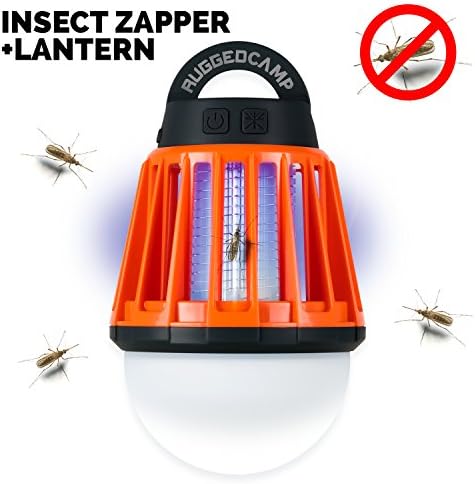Rugged Camp Camping Lantern and Bug Zapper - Rechargeable LED Lantern and Flashlight- Lightweight Camping Gear and Accessories for The Outdoors and Emergencies