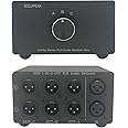 SOLUPEAK 1 in 3 Out XLR Balanced Audio Switch Box, 3-Channels XLR Stereo Converter,Passive Signal Source Audio Input Selector Switcher Splitter 1-to-3 Box (X103)