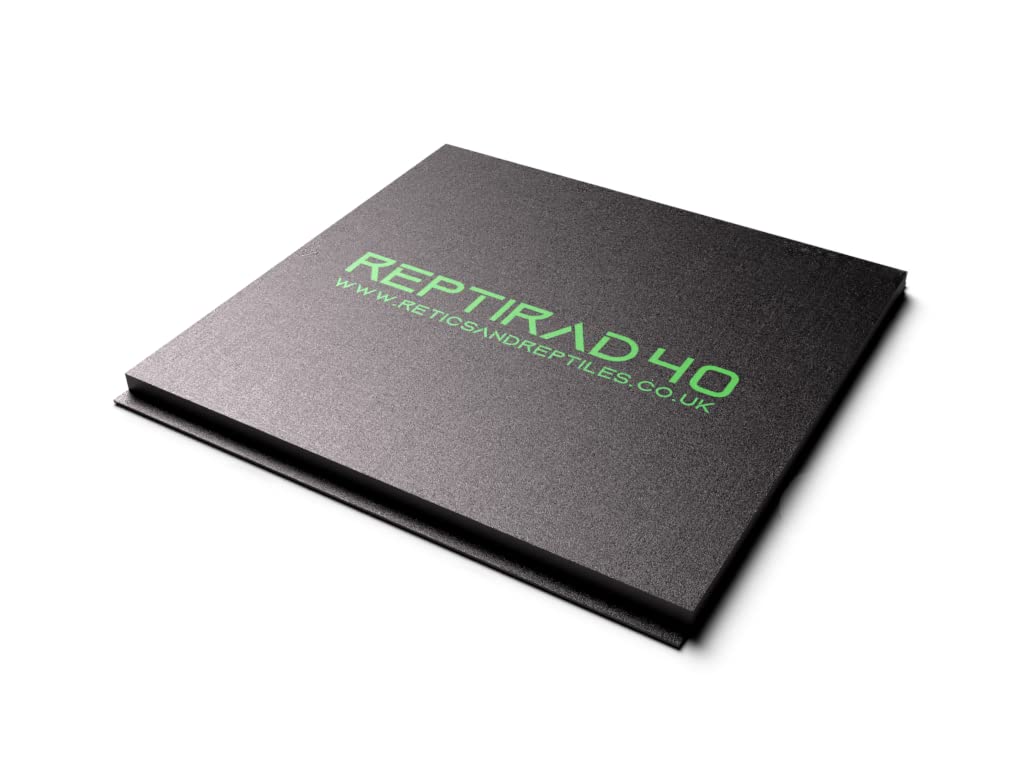 Retics & Reptiles | ReptiRad | Reptile Radiator 40w, 80w, 125w, 220w | Reptile Heat Mat Replacement | Reptile Heating | (40w), Black