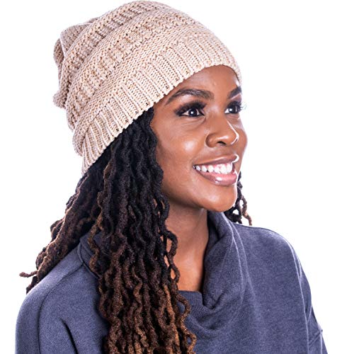 Slouchy Beanie Satin Lined Hat for Women